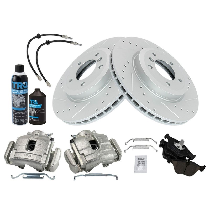 TRQ Performance Brake Pad & Rotor Kit Ceramic Fits BMW gallery