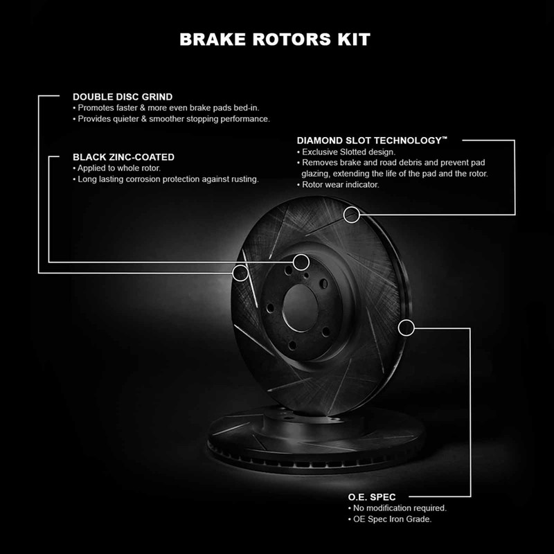 R1 Concepts Slotted Brake Rotor Set gallery