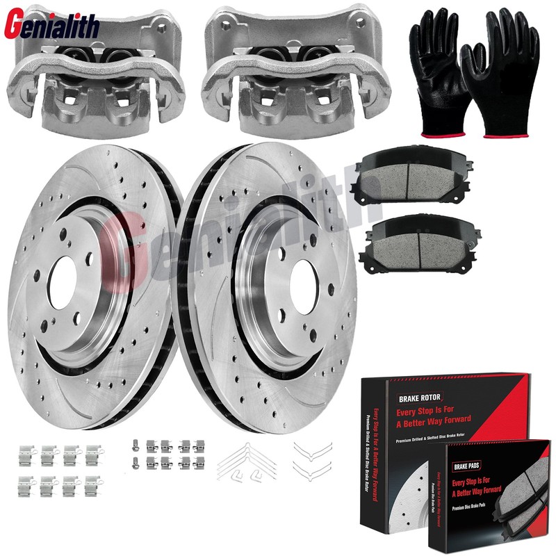 FOR Toyota Highlander 2011-2019 Sienna Front Brake Rotors Ceramic Pads Calipers