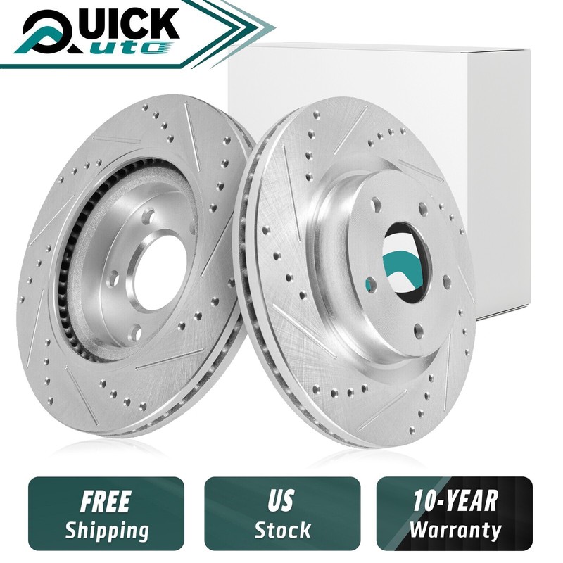 Front Brake Rotors Drilled for Toyota Corolla Pontiac Vibe Scion tC – 10.83 in