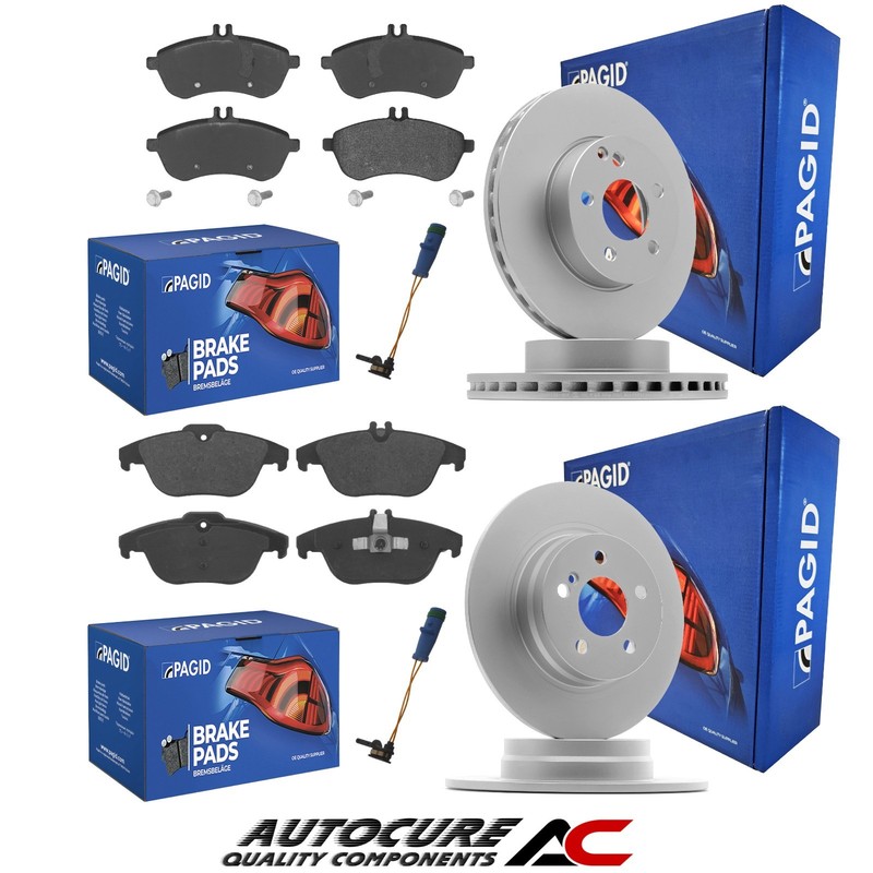 FOR MERCEDES C-CLASS C200 C220 C250 PAGID FRONT & REAR BRAKE DISCS & PADS SET