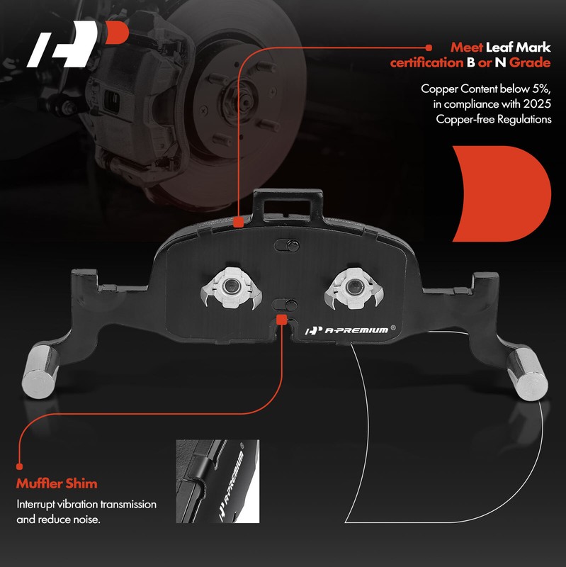 Front Drilled Brake Rotors & Ceramic Brake Pad for Audi A4 A5 Quattro Sportback gallery