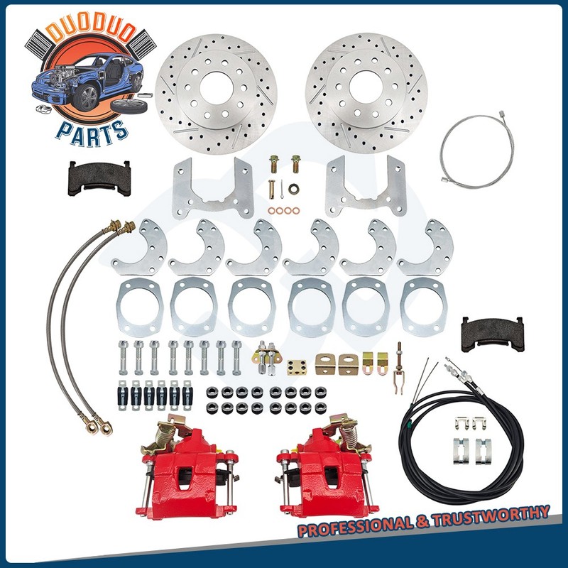 Brand New Rear-End Disc Brake Conversion Kit Red Fits Universal For Ford 9 Inch