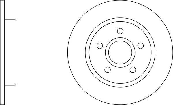2x Apec Blue Rear Brake Discs 270mm Fits Ford Focus 1704765