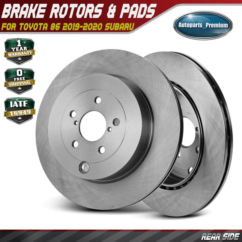 Rear Disc Brake Rotors for Toyota 86 2019-2020 Subaru BRZ 2017 2018 2019 2020