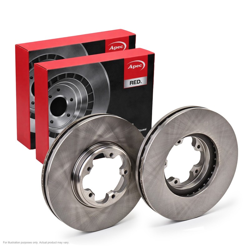 2X APEC Front Brake Discs for FORD TOURNEO CUSTOM V362 Bus 288mm Vented DSK2975