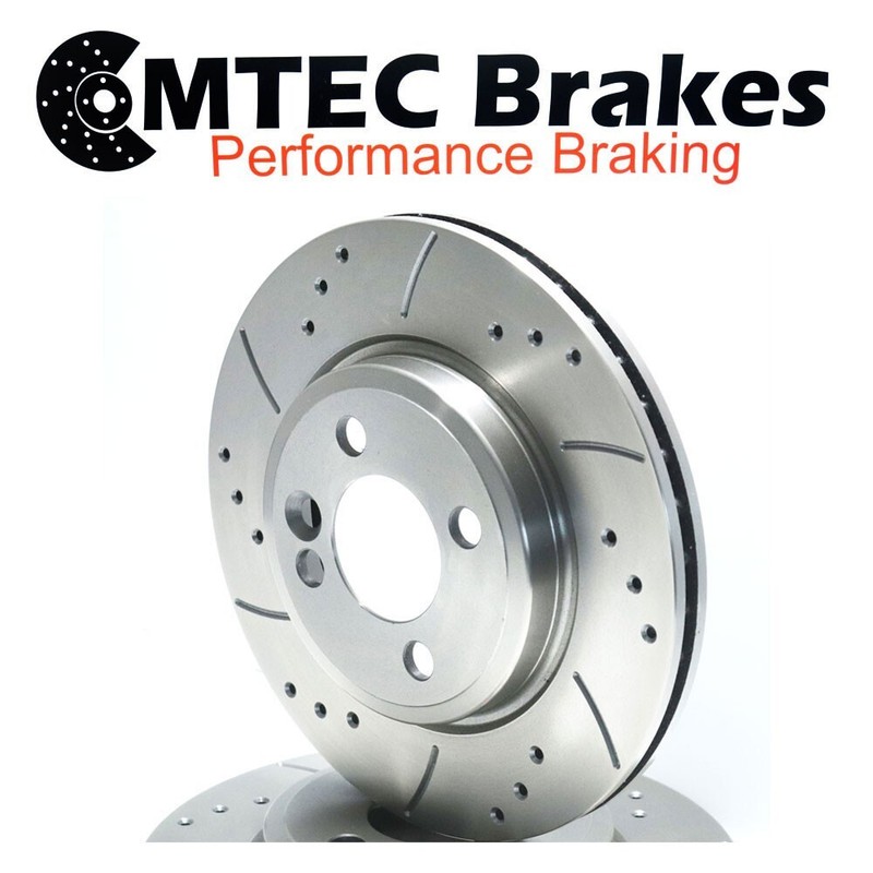 MTEC Brakes Sierra RS Cosworth 2WD Brake Discs Rotor Drilled Fluted gallery