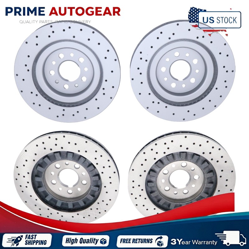 For 2017-2022 Maserati Ghibli Quattroporte Front & Rear Brake Disc Rotors 4PCS