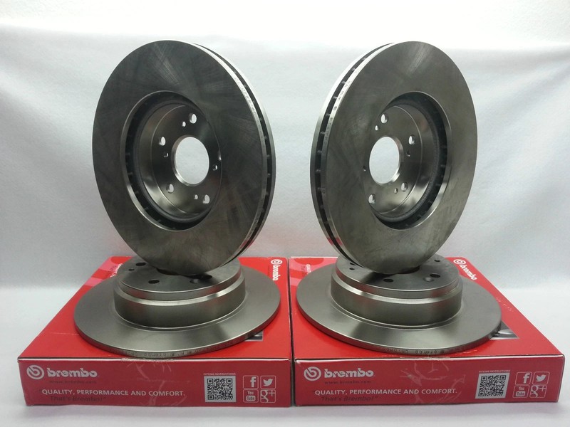 Genuine Brembo Set Front & Rear Rotors + Pads ( FITS 2012-2017 Lexus ES350) gallery