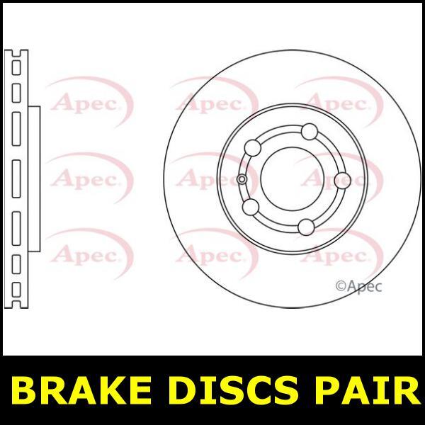 Brake Discs Pair Front FOR SKODA OCTAVIA 1U 1.4 99->10 Petrol Apec gallery