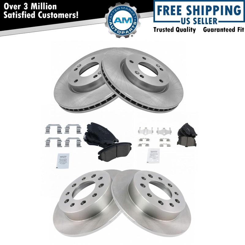 Front & Rear Brake Rotor & Posi Ceramic Pad Kit for Hyundai Tiburon New