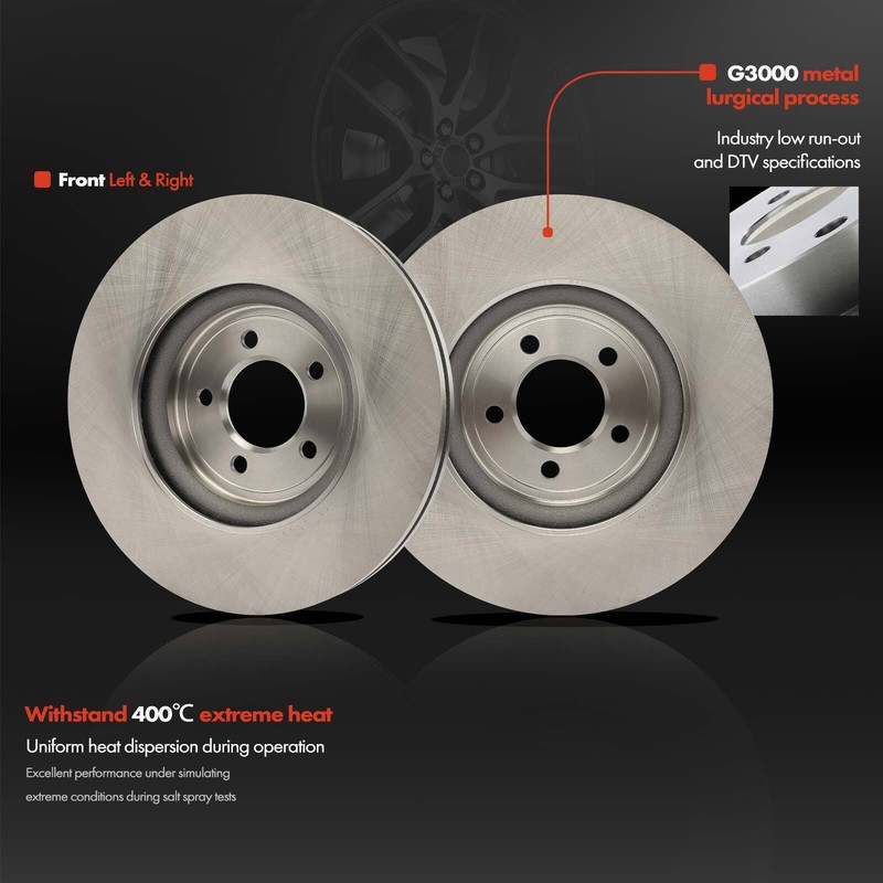 2x Front Disc Brake Rotors for Jaguar XJ8 Vanden Plas 2006-2009 S-Type 2006-2008 gallery