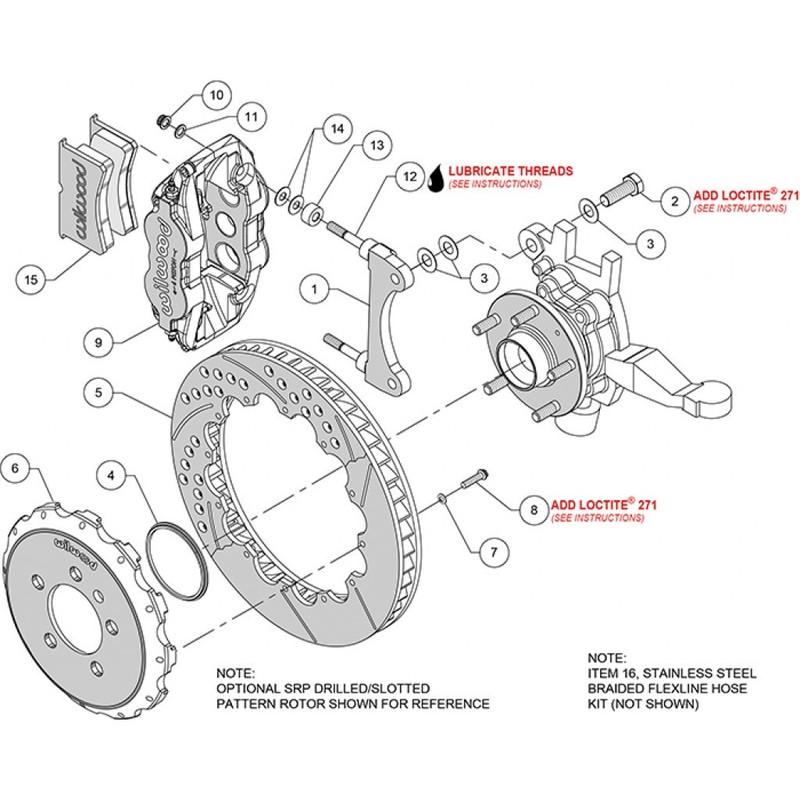 Wilwood For Volkswagen GTI 2006-2012 Brake Kit Narrow Superlite 6R w/ Lines gallery