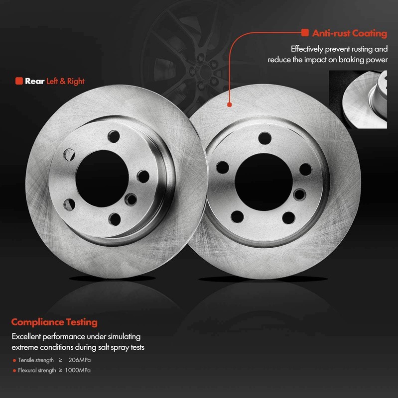 6x Disc Brake Rotors +Ceramic Brake Pads for Mini R60/R61 Cooper Countryman Rear gallery