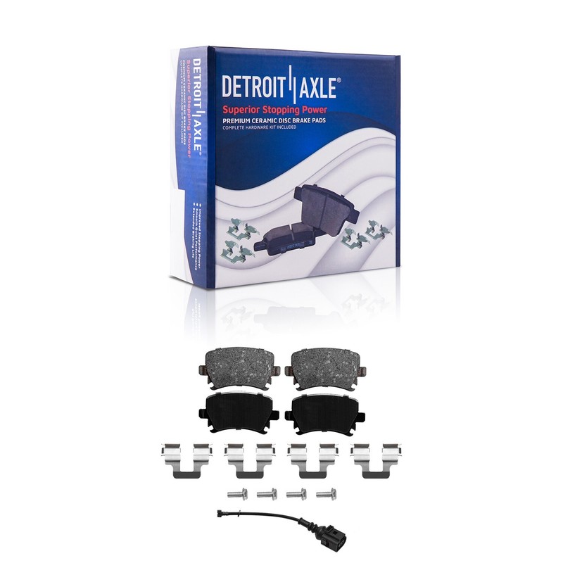 Rear Drilled Brake Rotors + Ceramic Pads for 2007 2008 Volkswagen Eos gallery
