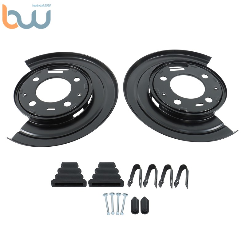 For Ford F-450 F-550 6.7L 2011-2014 Pair Rear Brake Dust Shield Backing Plates
