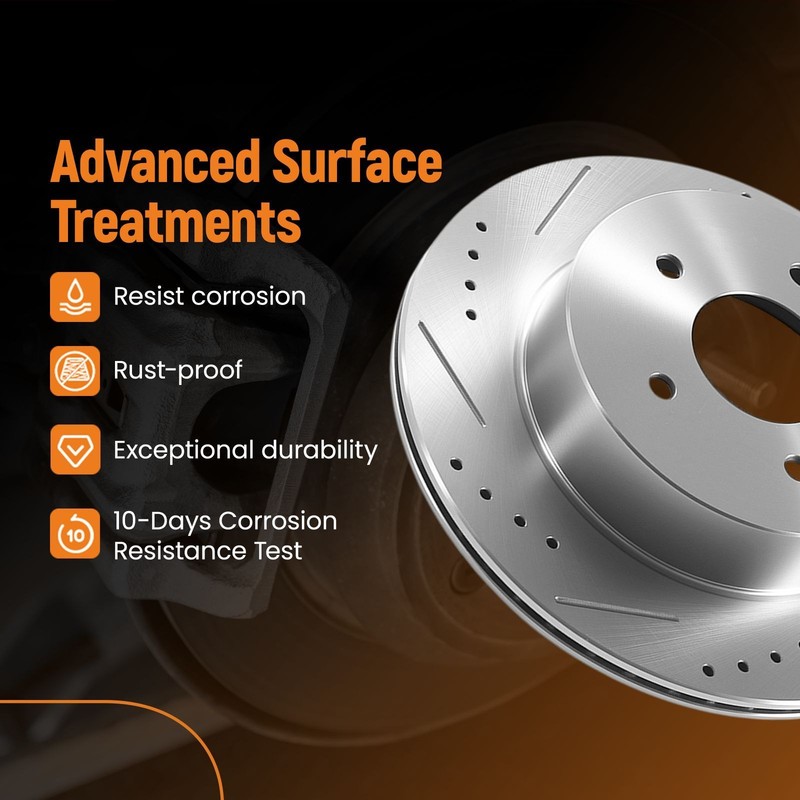 Rear Disc Brake Rotors Ceramic Pads for Nissan Rogue Sport 2017-20/350Z 2003-05 gallery