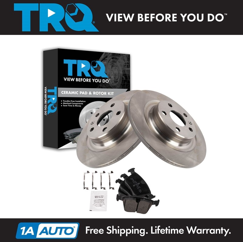 TRQ Rear Brake Pad & Rotor Kit Fits 2019-2022 Volvo S60 2019-2021 V60 XC60