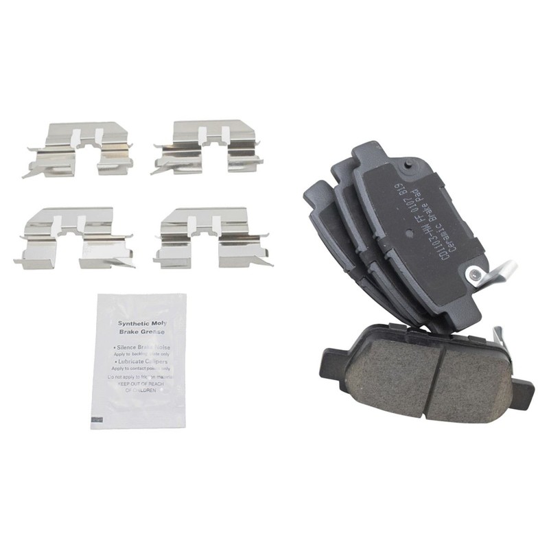 Rear Ceramic Brake Pad & Performance Rotor LH & RH Kit w/Fluids for Acura TL gallery