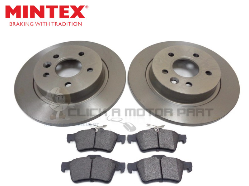 Mintex Rear 2 Brake Discs And Pads For Volvo V40 Cross Country 1.5 1.6 2.0 12-20