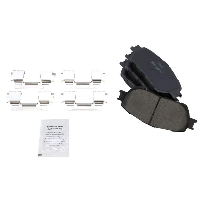 TRQ Brake Rotor Coated Premium Ceramic Pad w/Chemicals for Toyota gallery