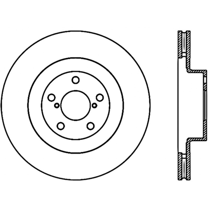 StopTech For Saab 9-2X 2005 2006 Brake Rotor Drilled - Front Driver Side gallery