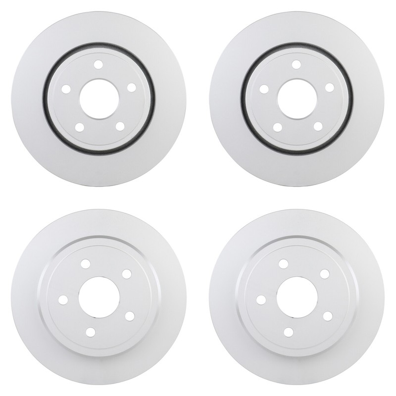 Bosch QuietCast Front Rear Rotors Disc Brake Pad Kit For Commander Cherokee