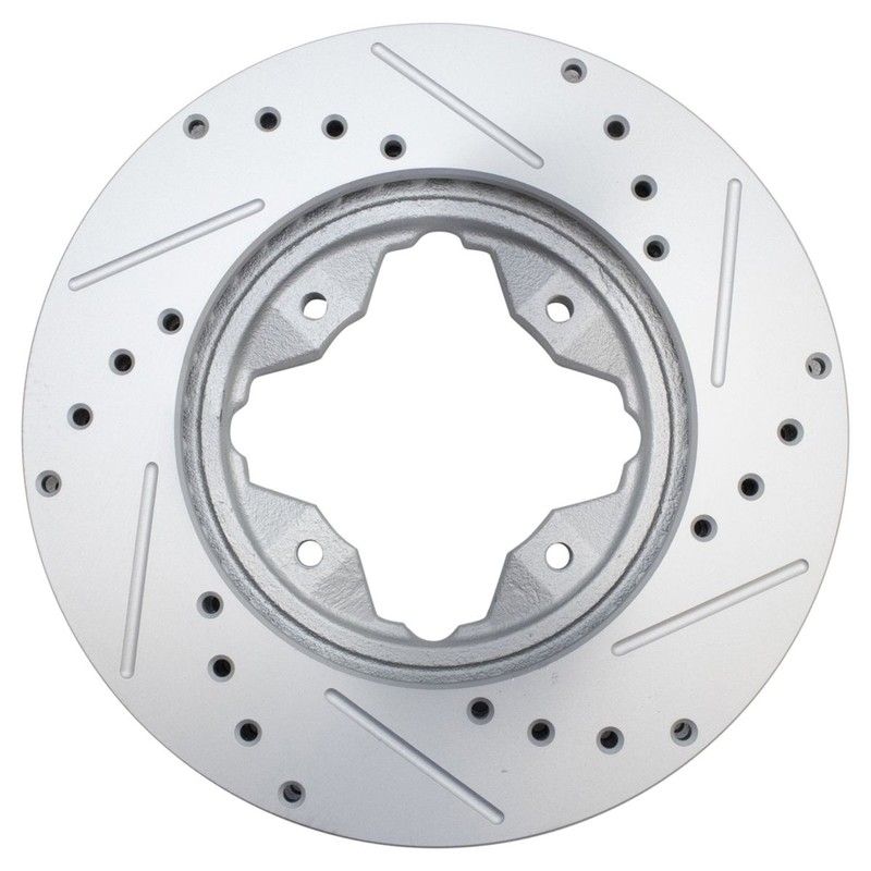 TRQ Performance Rotor Front & Ceramic Brake Pad w/ Hardware Kit w/Chemicals gallery
