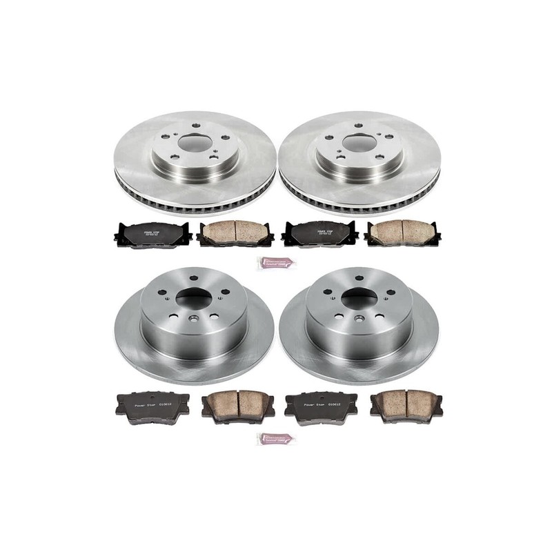 KOE6480 Powerstop Brake Disc and Pad Kits 4-Wheel Set Front & Rear for Avalon gallery