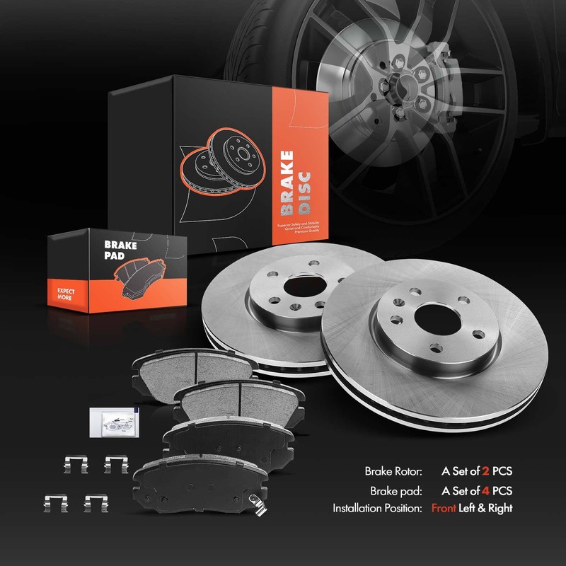 6x Front Brake Rotor & Brake Pads for Chevy Impala Buick Lacrosse Saab 9-5 GMC gallery