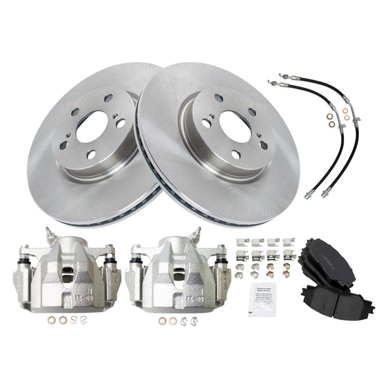 TRQ Front Brake Pad & Rotor Kit Ceramic Fits 2008-2014 Scion xD gallery