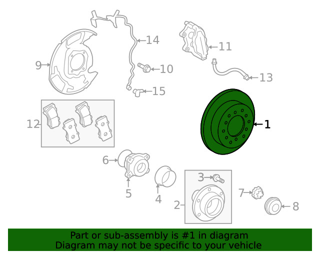 Genuine Toyota Disc Brake Rotor (Front) 43512-0C020 gallery
