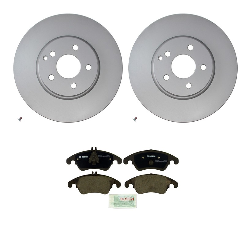 Hella Front Rotor Bosch QuietCast Semi-Met Disc Brake Pad Kit For W204 C300 C350