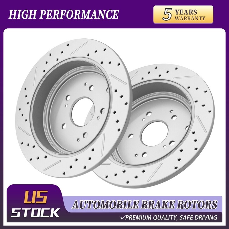 Rear Disc Brake Rotors Pair for 2003 – 2008 Honda Pilot 2001 -2006 Acura MDX