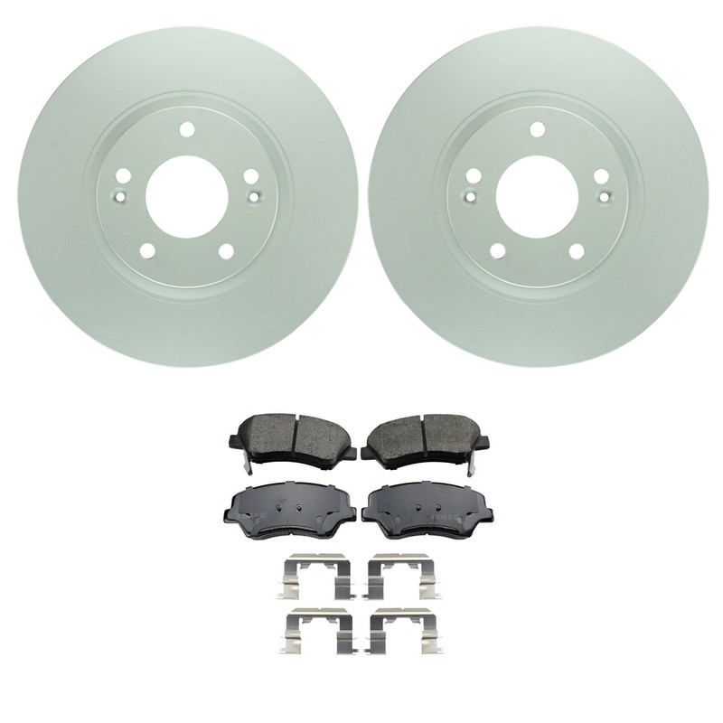 Bosch QuietCast Front Rotors Akebono ProACT Disc Brake Pad Kit For Santa Fe