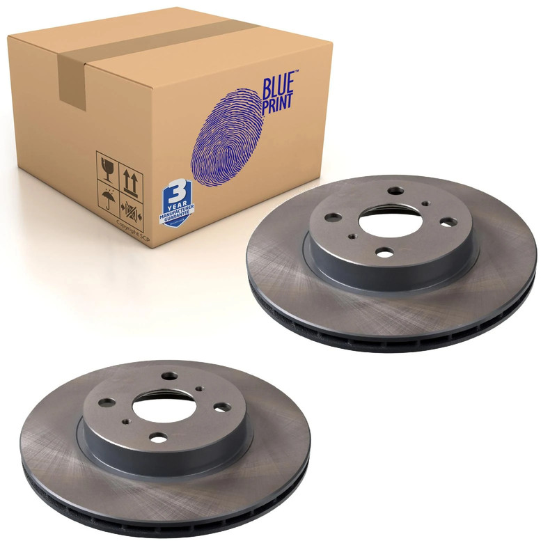 Pair of Front Brake Disc Fits Toyota Corsa Cynos Paseo Sera Blue Print ADT343136
