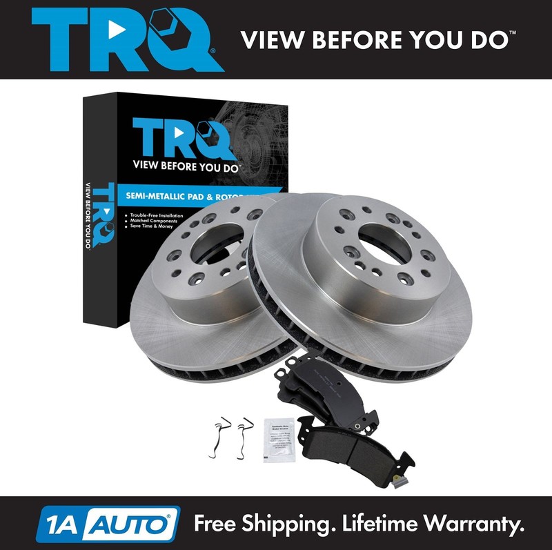 TRQ Front Brake Pad & Rotor Kit Semi-Metallic Fits 1969 Chevrolet Camaro
