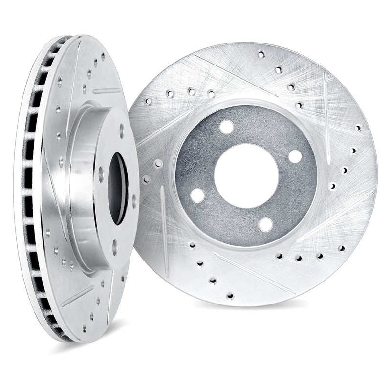 For Saturn SL1 91-02 DFC Premium Drilled & Slotted Front Brake Rotor Set
