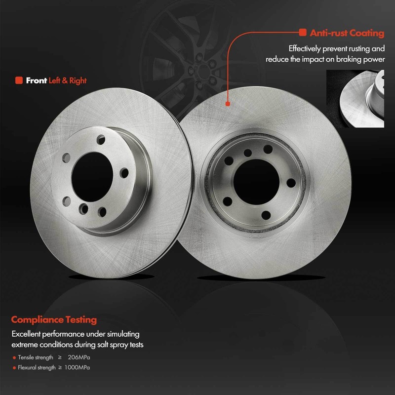 Front & Rear Disc Brake Rotors & Ceramic Brake Pads for BMW 328i 330i 428i 430i gallery