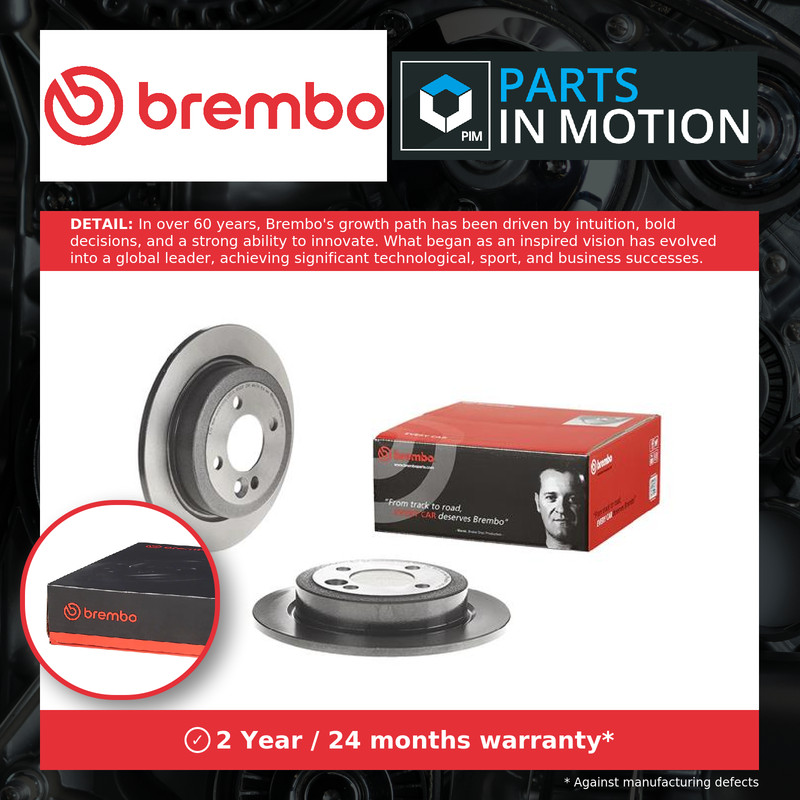 2x Brake Discs Pair Solid fits MINI CONVERTIBLE COOPER R52 1.6 Rear 04 to 06 Set