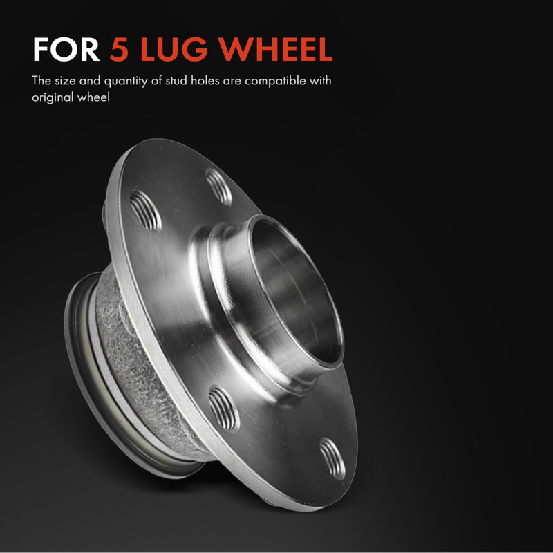 Rear Disc Rotor & Brake Pad + Wheel Hub Bearing for Volkswagen Rabbit Audi A3 gallery
