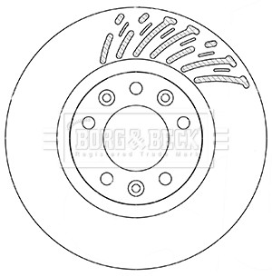 2x Brake Discs Pair Vented Front 283mm BBD5360 Borg & Beck Set 9803918180 New gallery