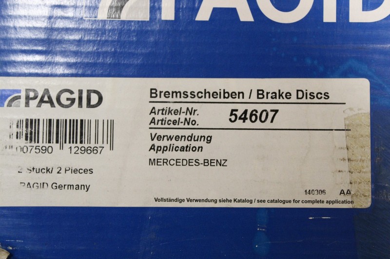 54607 Brake Disc x2 Rear Internally Vented Fits Mercedes SL S-Class Coupe Pagid gallery