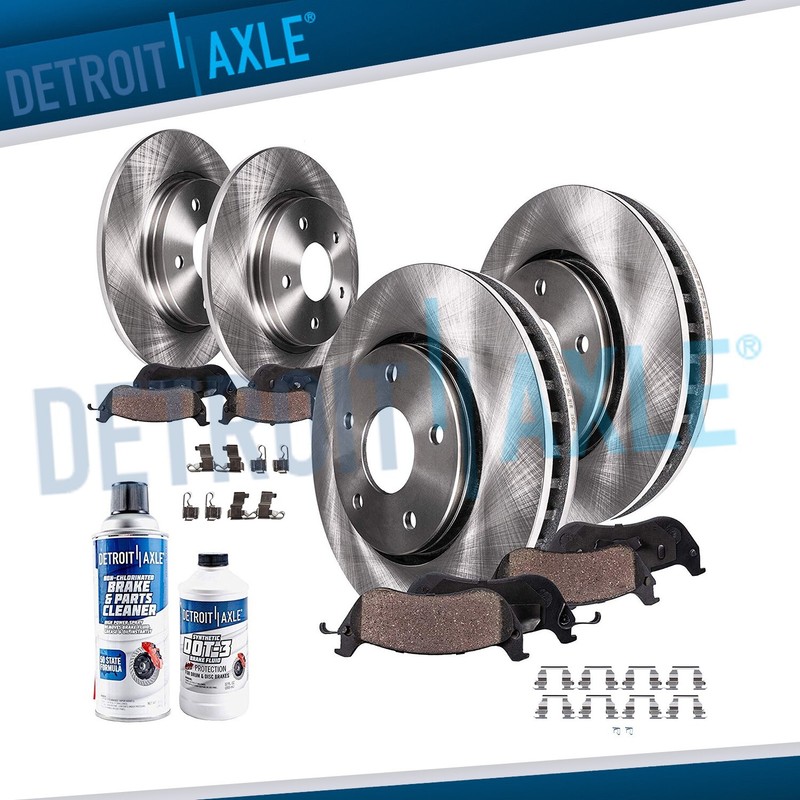 Front Rear Disc Rotors + Brake Pads for 1997 1998 1999 Toyota Camry Lexus ES300