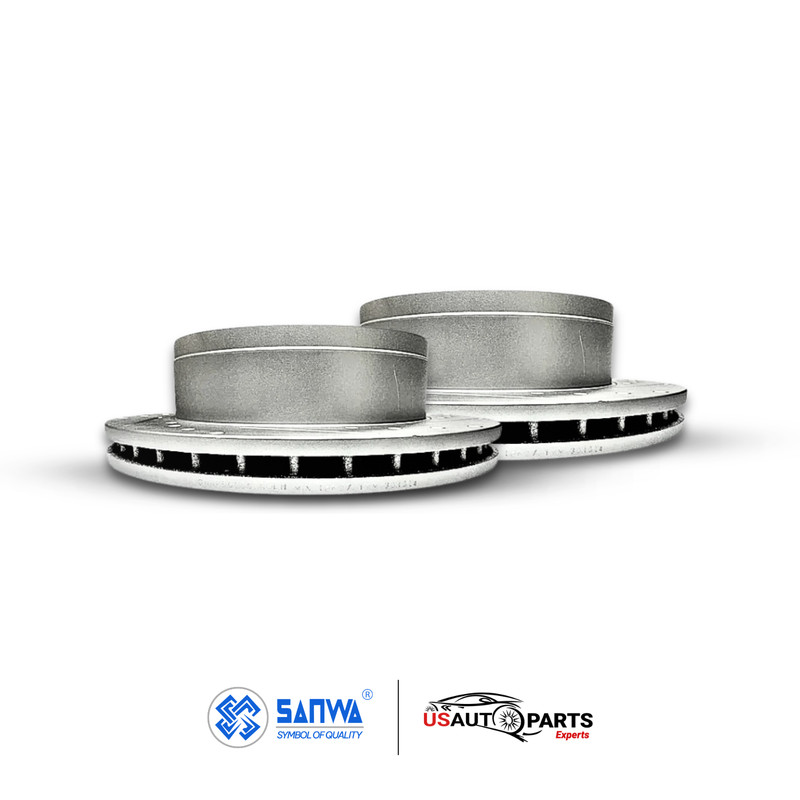 PAIR OF FRONT AND REAR BRAKE ROTOR GEOMET COATED DS FOR CHEVROLET GMC 1999-2003 gallery