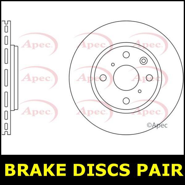 Brake Discs Pair Front FOR PEUGEOT 108 1.0 1.2 14->ON Petrol Apec gallery