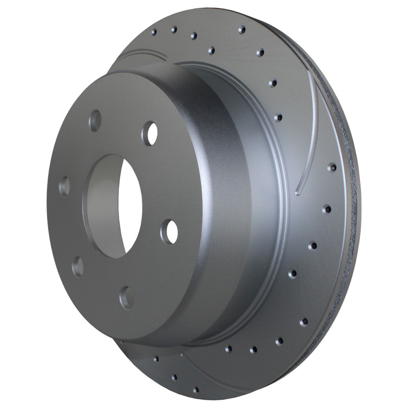 Bison Performance Rear Drilled Slotted Coated 325mm Brake Disc for Chevrolet GMC gallery