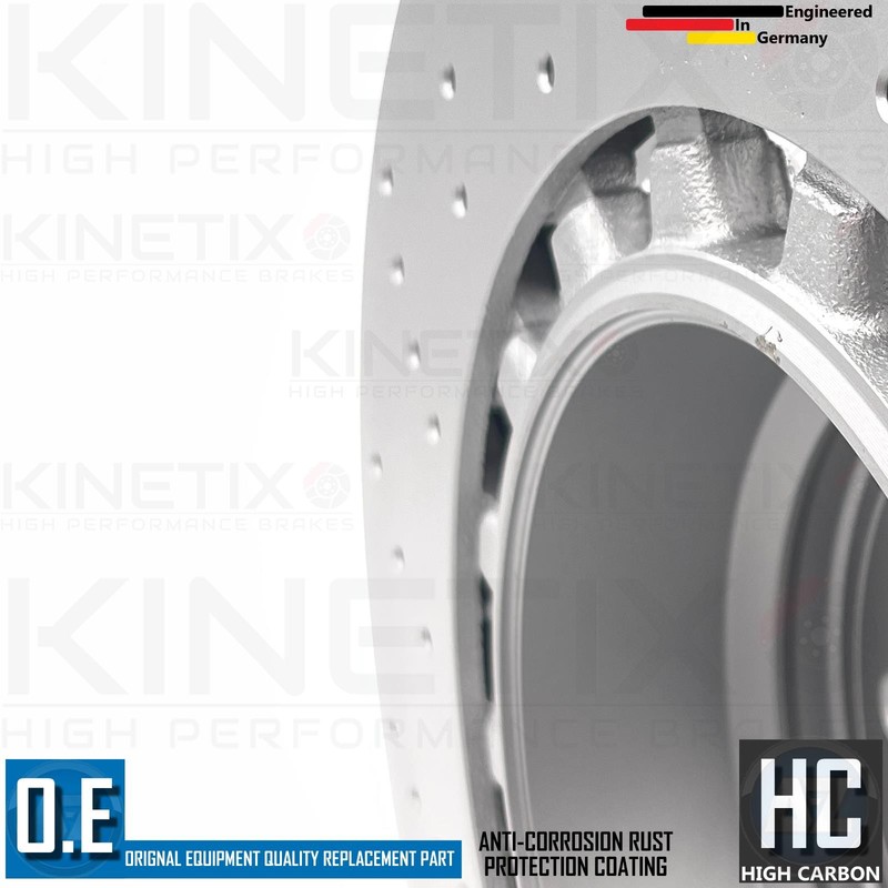 FOR BMW X5M X6M F85 F86 CROSS DRILLED REAR LEFT & RIGHT BRAKE DISCS PAIR 385mm gallery