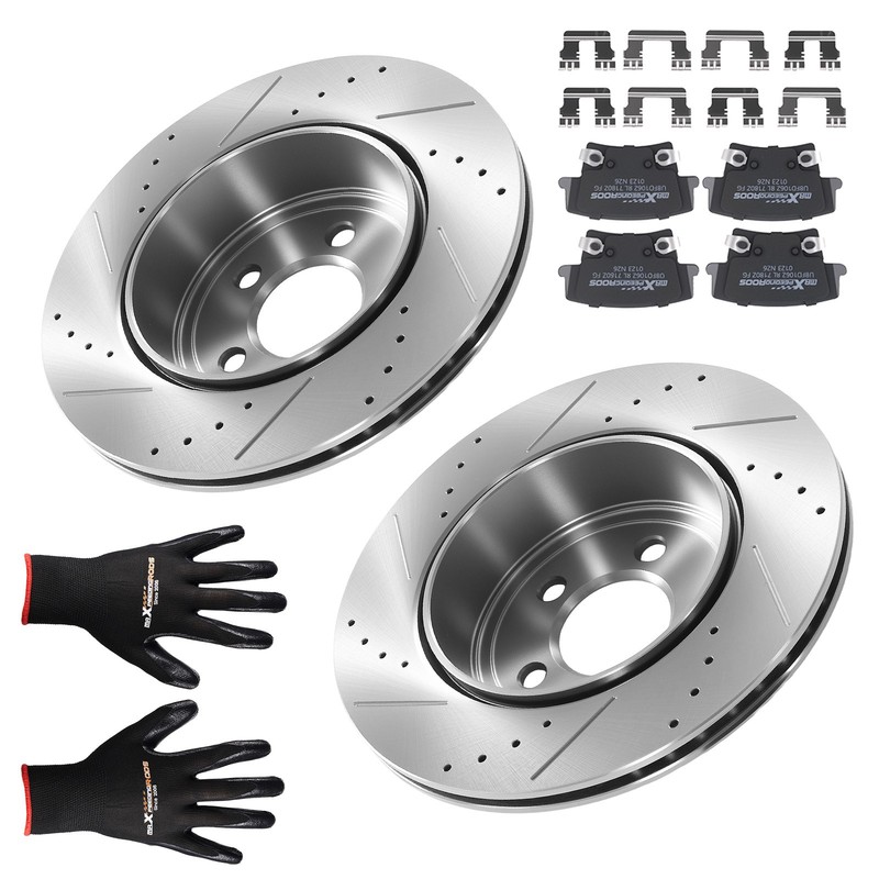 Rear Vented Brake Rotors Ceramic Pads for Dodge Challenger 09-23 Charger 06-20 gallery