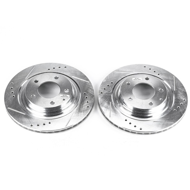 PowerStop Evolution Drilled Slotted Rotors Pair Rear For Mazda RX-7